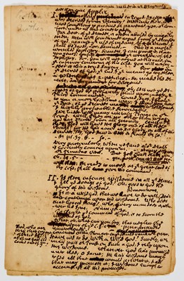 Lot An eight-page Cotton Mather manuscript