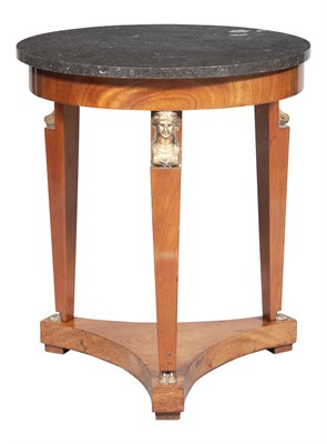 Lot 190 - Empire Gilt-Bronze Mounted Marble Top Mahogany...