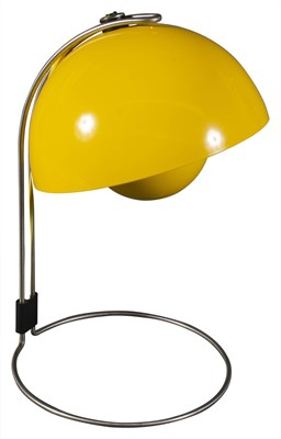 Lot 104 - Verner Panton Yellow Flowerpot Lamp Recent...