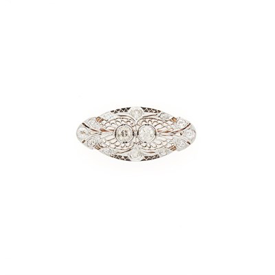 Lot 2109 - Platinum, Gold and Diamond Pin