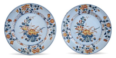 Lot 30 - Pair of English Polychrome Decorated Delftware...
