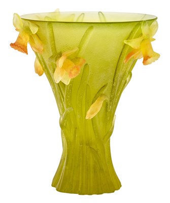 Lot 450 - Daum Pâte de Verre Jonquil (Daffodil) Vase In...