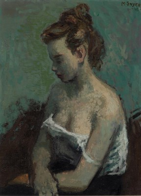 Lot 86 - Moses Soyer American, 1899-1974 Seated Girl,...