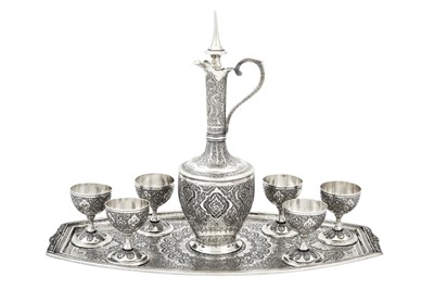 Lot 213 - Middle Eastern Silver Cordial Set