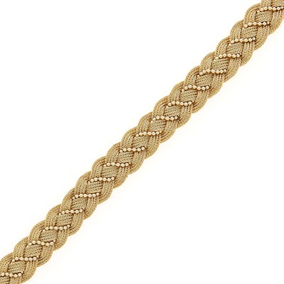 Lot 8 - Cartier Two-Color Gold Braided Bracelet
