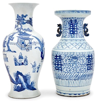 Lot 165 - Two Chinese Blue and White Porcelain Vases