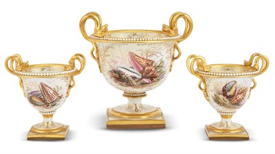 Lot 99 - Flight Barr and Barr Porcelain Three-Piece Urn...