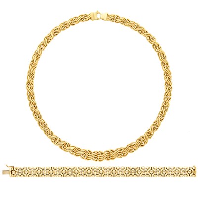 Lot 2273 - Gold Necklace and Bracelet