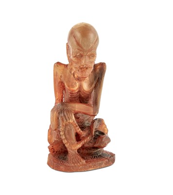 Lot 189 - Chinese Carved Horn Figure of a Luohan
