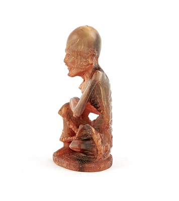 Lot 94 - Chinese Carved Horn Figure of a Luohan