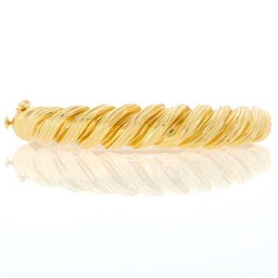 Lot 1002 - Gold Bangle Bracelet