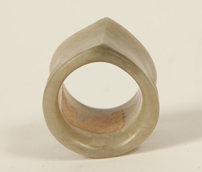 Lot 24 - A Chinese Jade Thumb Ring