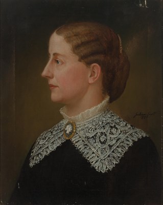 Lot 1022 - Julian Scott American, 1846-1901 Portrait of...