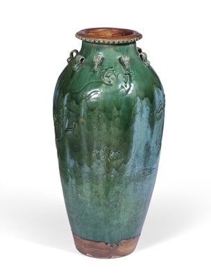 Lot 118 - A Large Chinese Green Glazed Martaban Storage Jar