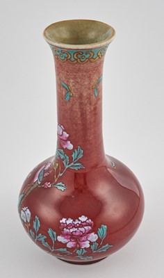 Lot 215 - A Chinese Enameled Flambe Porcelain Vase