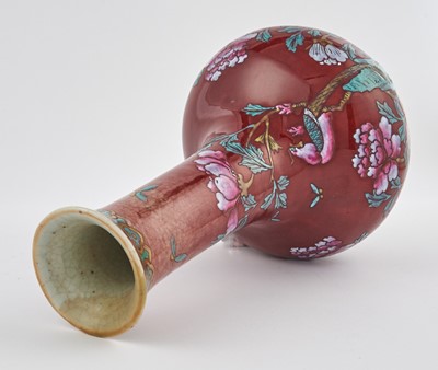 Lot 215 - A Chinese Enameled Flambe Porcelain Vase