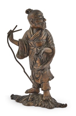 Lot 114 - A Chinese Bronze Figure of an Immortal