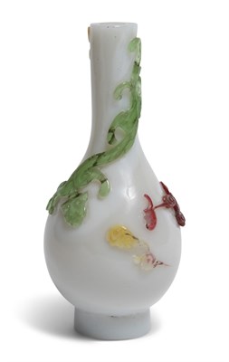 Lot 531 - A Chinese Multicolor Glass Overlay Bottle Vase