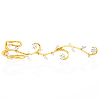 Lot 17 - Two-Color Gold and Diamond Ring Bracelet/Combination