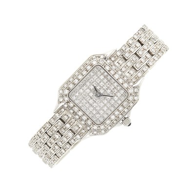 Lot 36 - Lady's White Gold and Diamond Wristwatch