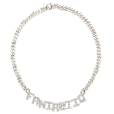 Lot 38 - White Gold and Diamond 'Fantastic' Necklace