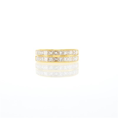 Lot 1221 - Gold and Diamond Band Ring