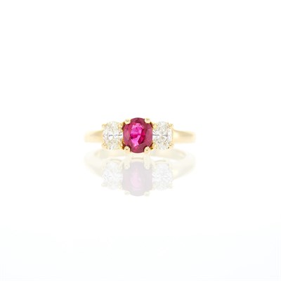 Lot 1194 - Gold, Ruby and Diamond Ring
