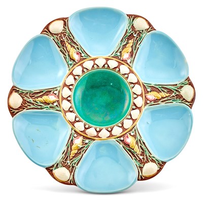 Lot 304 - Minton & Co. Majolica Oyster Plate No. 1323...