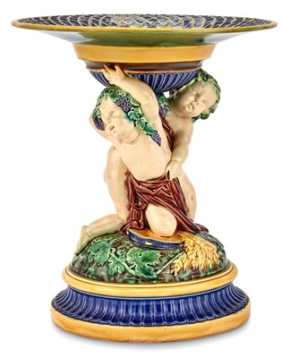 Lot 309 - Minton & Co. Majolica Figural Compote Model no....