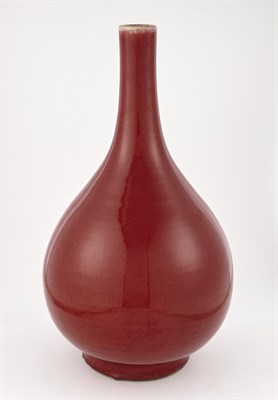 Lot 89 - A Large Chinese Oxblood Porcelain Bottle Vase