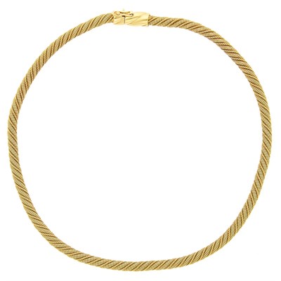Lot 1017 - Gold Twist Cable Necklace