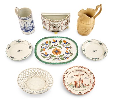 Lot 234 - Group of Pottery Articles Mostly English, 18th...