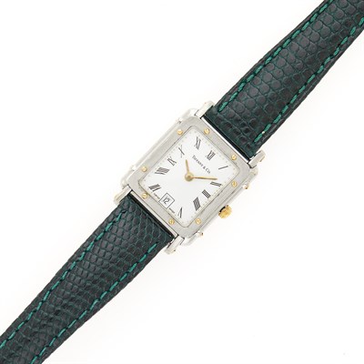 Lot 2164 - Tiffany & Co. Stainless Steel 'Atlas' Wristwatch