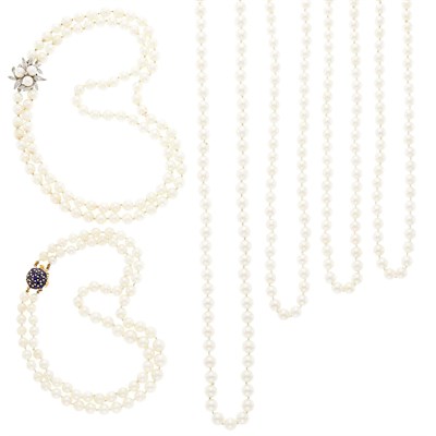 Lot 2319 - Group of Cultured Pearl Necklaces