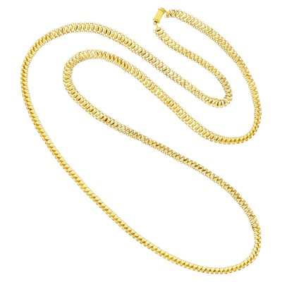 Lot 50 - Antique Long Gold Chain Necklace
