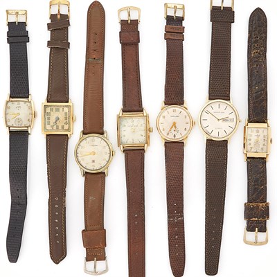 Lot 2336 - Group of Gold and Gold-Filled Wristwatches