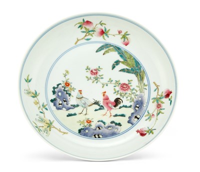 Lot 406 - A Chinese Enameled Porcelain Plate