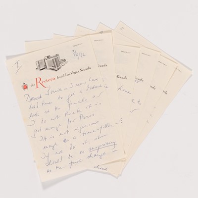 Lot 5065 - Performance notes, signed photographs, and letters from Marlene Dietrich