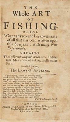 Lot 117 - [ANGLING] The Whole Art of Fishing; Being a...