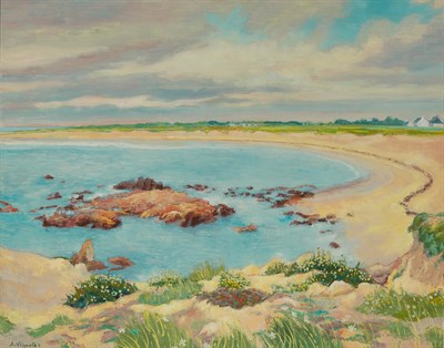 Lot 65 - André Vignoles French, 1920-2017 Plage à la...