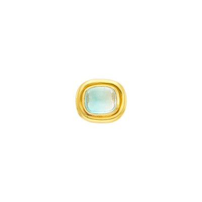 Lot 11 - Tiffany & Co., Paloma Picasso Gold and Cabochon Aquamarine Ring