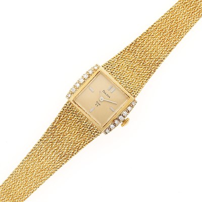 Lot 2048 - Christian Dior for Bulova Gold and Diamond Wristwatch