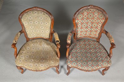 Lot 686 - Assembled Group of Louis XV Needlework-Upholstered Beechwood Fauteuils