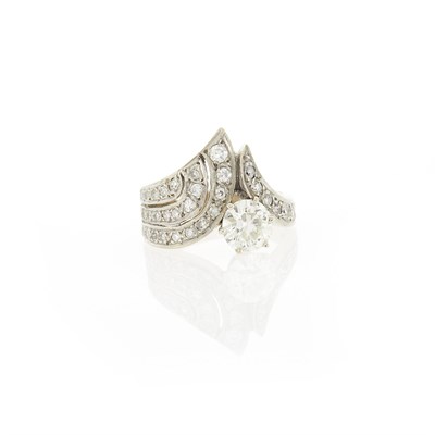 Lot 53 - White Gold and Diamond Ring