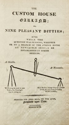 Lot 38 - The sole copy of a Newcastle imprint on silk