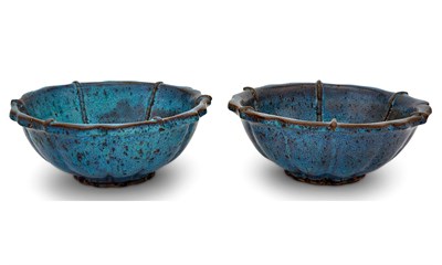 Lot 331 - A Pair of Chinese Glazed Pottery Bowls