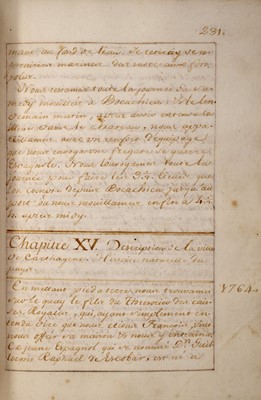 Lot 108 - A remarkable unpublished manuscript of a voyage to South America in 1759-1764