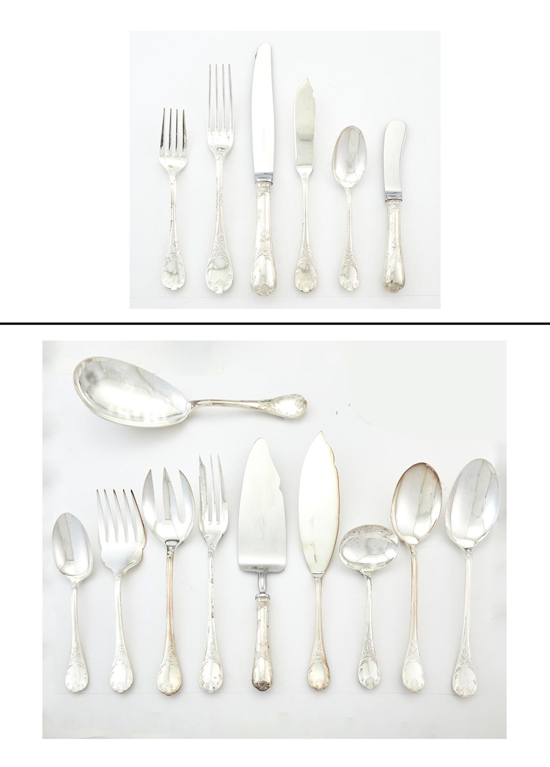 Lot 113 - Christofle Sterling Silver Marley Pattern Flatware Service