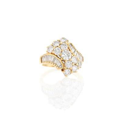 Lot 1138 - Gold and Diamond Ring