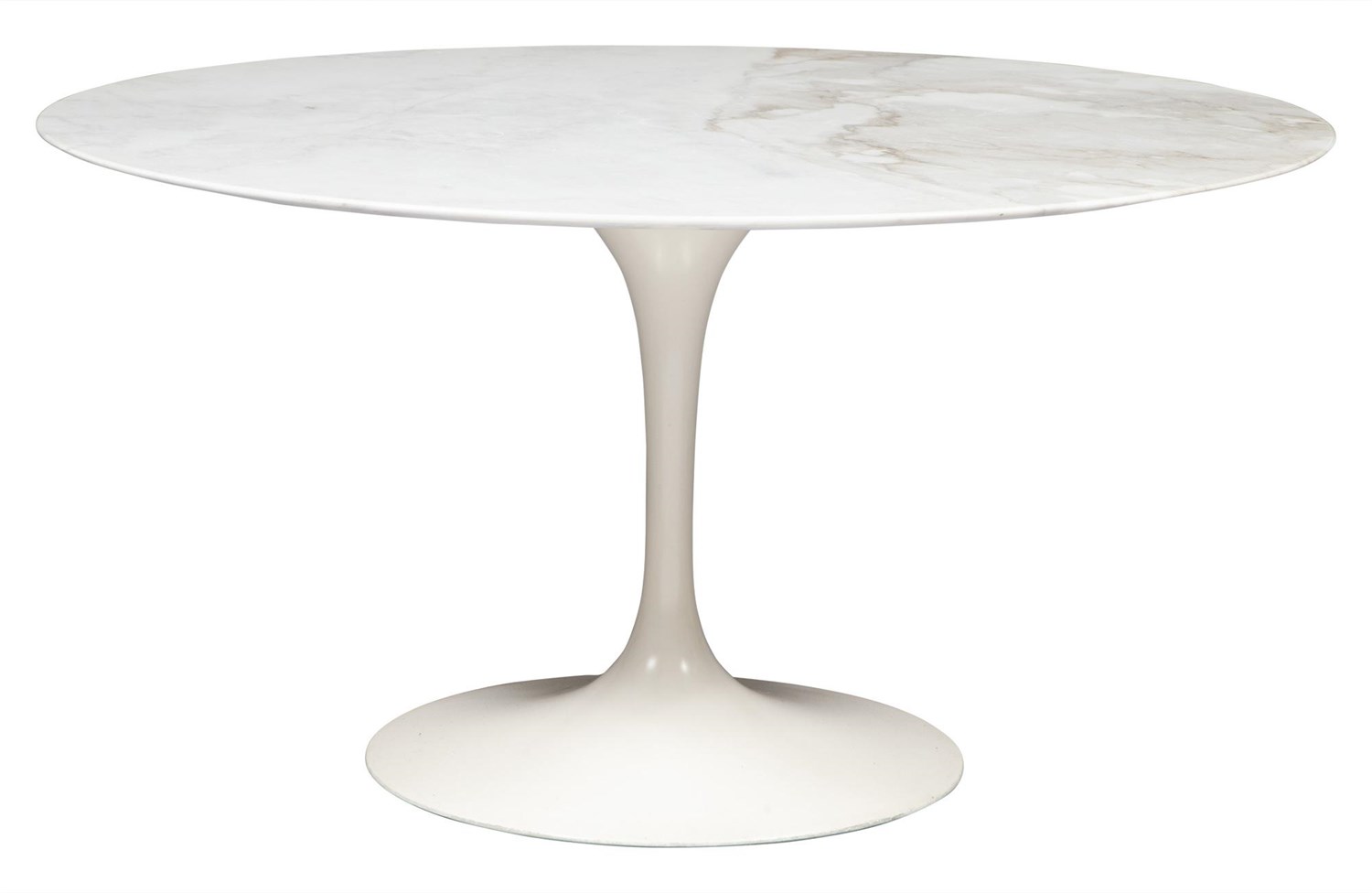 Lot 132 - Eero Saarinen White Enameled Metal and Marble...